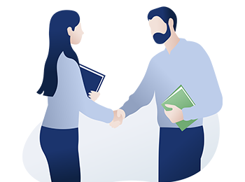1 on 1 Dutch lessons. Handshake learning Dutch