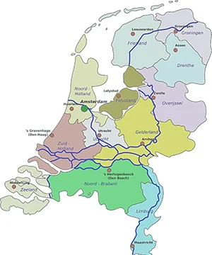 Dutch dialects map of the Netherlands. Learning Dutch