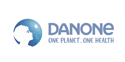 The logo for Danone
