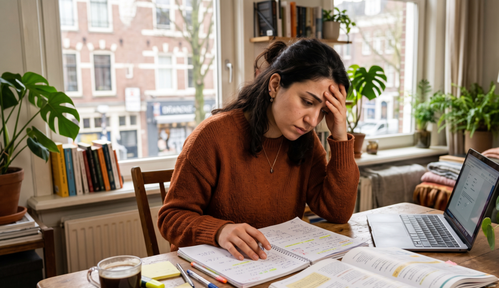 Female expat trying to learn Dutch on her own, but struggling because of common Dutch self-study mistakes.